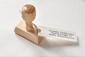 Adressstempel: Schreibmaschine OLYMPIA - personalisierter Stempel