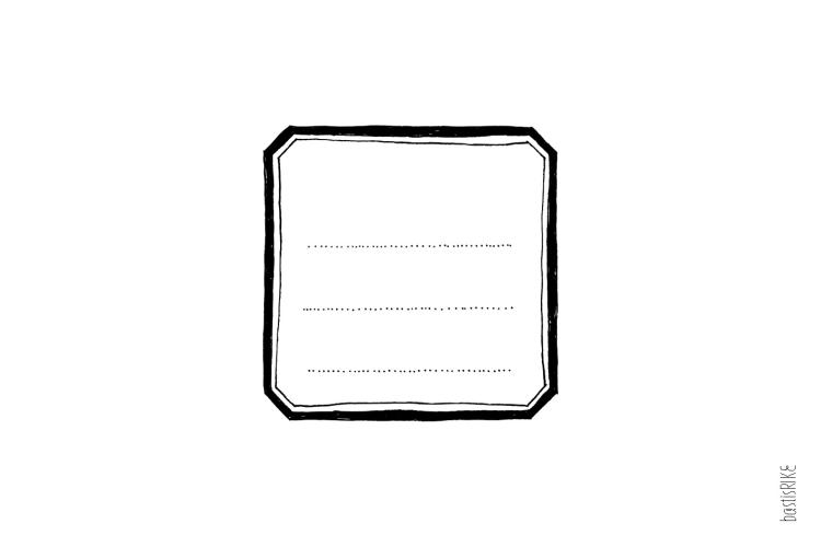 Stempel: Klassik Etikett Quadrat