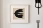 Preview: Linocut 2in1: FLOWERBIRD.02 (21 x 21 cm) - black on grass paper