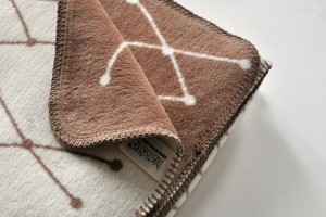 Woven blanket: THE GRID - brown