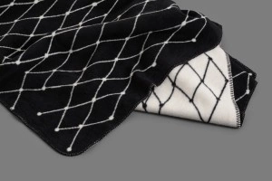 Mobile Preview: THE GRID woven blanket black