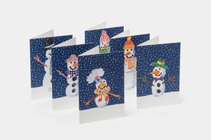 Folded cards: Make Your Own Christmas Cards - Snowman Set