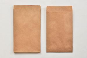 Blank paper bags, 85 x 115 mm, brown - 20 pieces