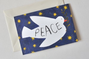 Folded card: PEACE DOVE