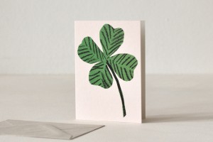 Little folded card: FOUR LEAF CLOVER