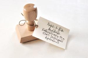 Address stamp: Handwriting GLASS PEN - customized stamp