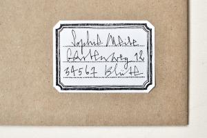 Rubber stamp: classic three-liner label