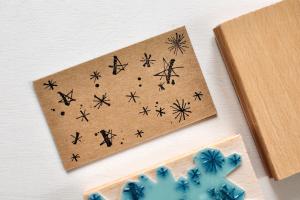 Rubber stamp: Ink starry sky