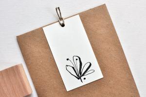 Rubber stamp: Ink blossom