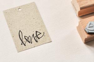 Rubber stamp: love