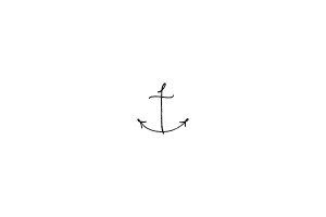 Mini rubber stamp: Anchor