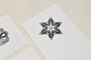 Rubber stamp: Christmas star